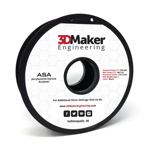 ASA - Pro Series Filament - 3DMaker Engineering